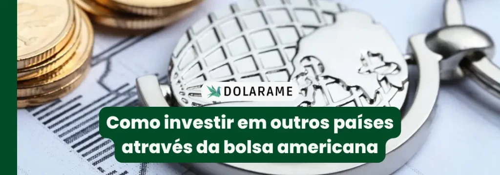 Globo em forma de pingente para indicar investimento global
