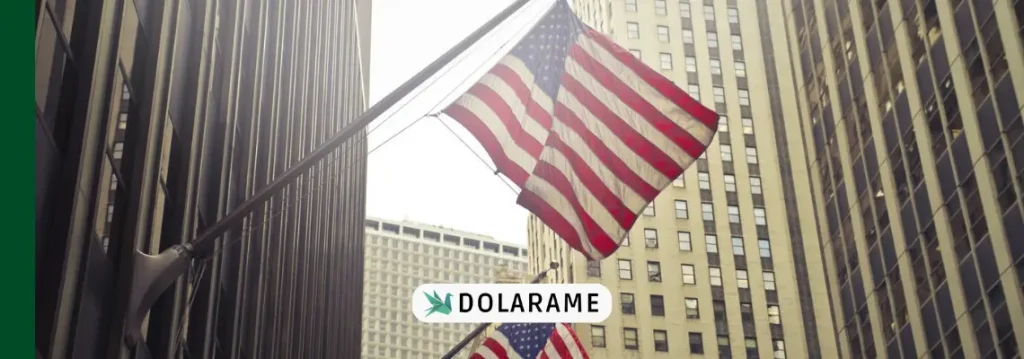 Bandeira dos estados unidos para indicar os melhores setores para investir nos eua